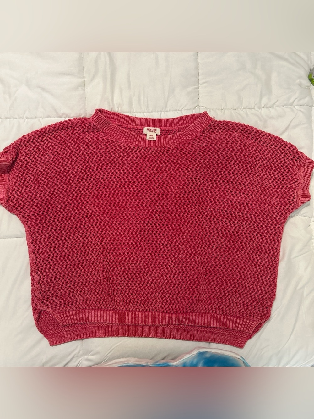 Mossimo Supply Co. Rose Pink Textured Crewneck Sweater